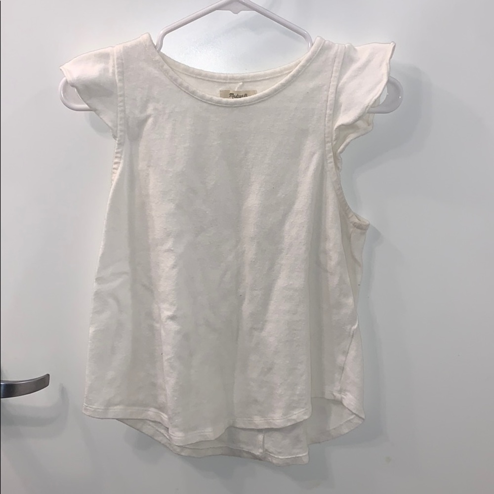 Madewell ruffle shoulder top